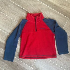 Columbia pullover boys XXS 4/5 red and blue
